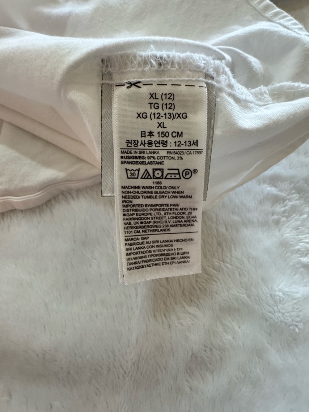 GAP Kids Girl White button down shirt blouse size XL size 12 - Picture 8 of 8